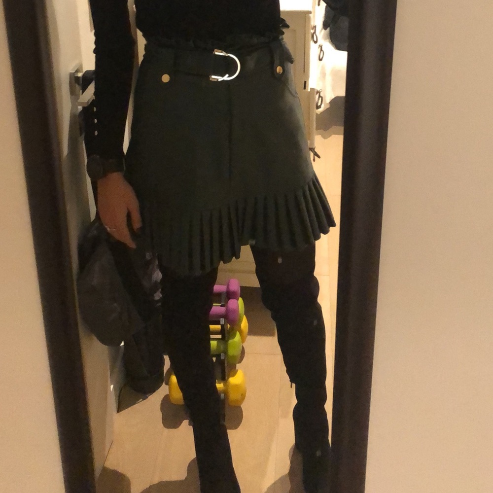 Zara Green High Waist Skirt